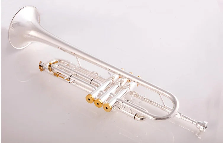 Made in Japan quality 8335 Bb Trumpet B Flat Brass Silver/Gold Plated with Leather Case