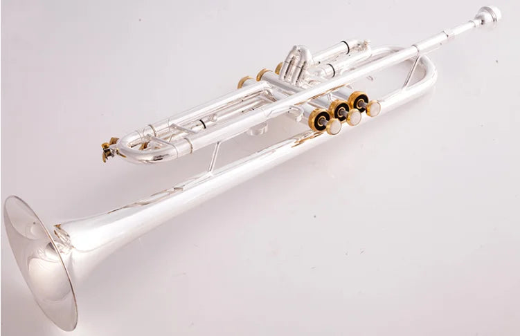 Made in Japan quality 8335 Bb Trumpet B Flat Brass Silver/Gold Plated with Leather Case