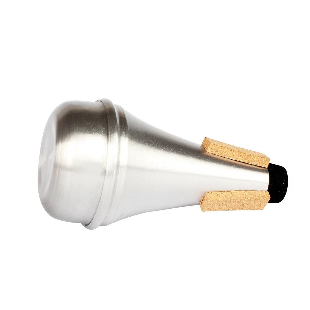 Weaker Beginners Practice Straight Body Mute Accessories Silver Portable Mute Aluminum Alloy Trumpet Silencer Trumpetuniversal