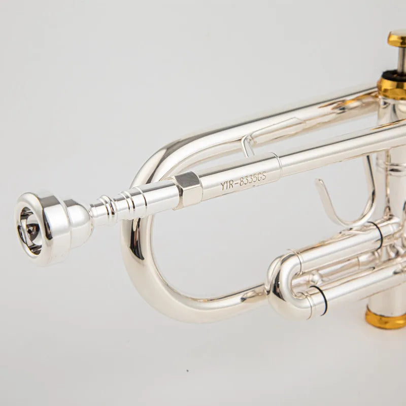 Made in Japan quality 8335 Bb Trumpet B Flat Brass Silver/Gold Plated with Leather Case